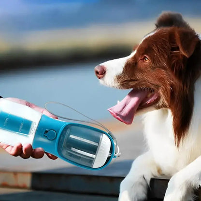 Fournitures pour animaux de compagnie Chien Tasse d'eau potable Sac à ordures Trois-en-un Portable Petites tasses multifonctionnelles pour animaux de compagnie