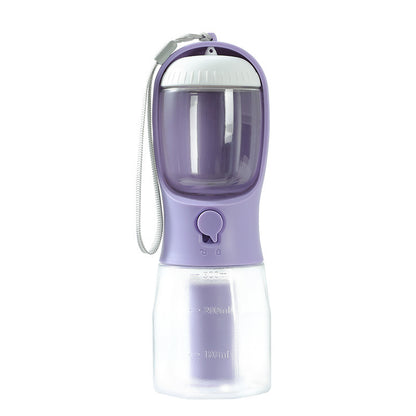 Fournitures pour animaux de compagnie Chien Tasse d'eau potable Sac à ordures Trois-en-un Portable Petites tasses multifonctionnelles pour animaux de compagnie